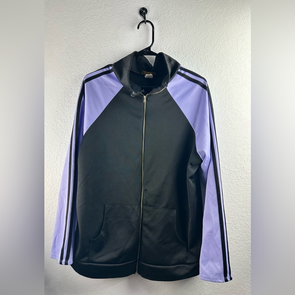 Forbidden Society Women’s Black/Lavender Track Jacket Size 1X